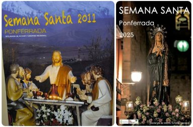 Carteles de la Semana Santa de Ponferrada de 2011 y de 2025